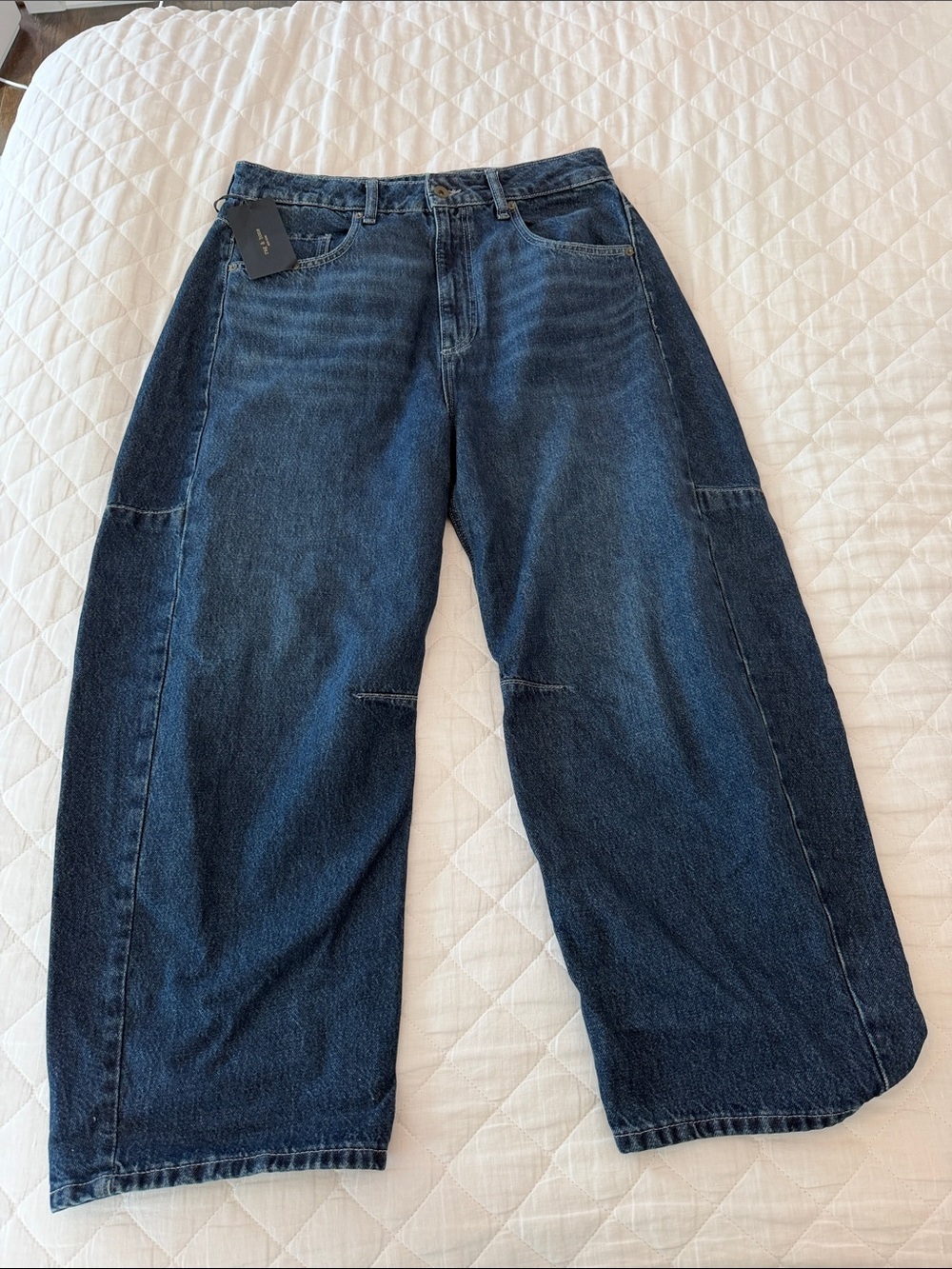 rag & bone Women's Grafton Chase High Rise Barrel Jean - Picture 1 of 9